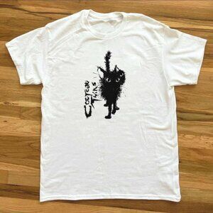 Cocteau Twins Abstract Figure Graphic Tee White Dream Pop Band Shirt